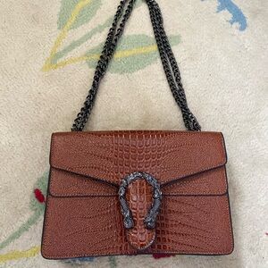 Brown Chain Strap Purse